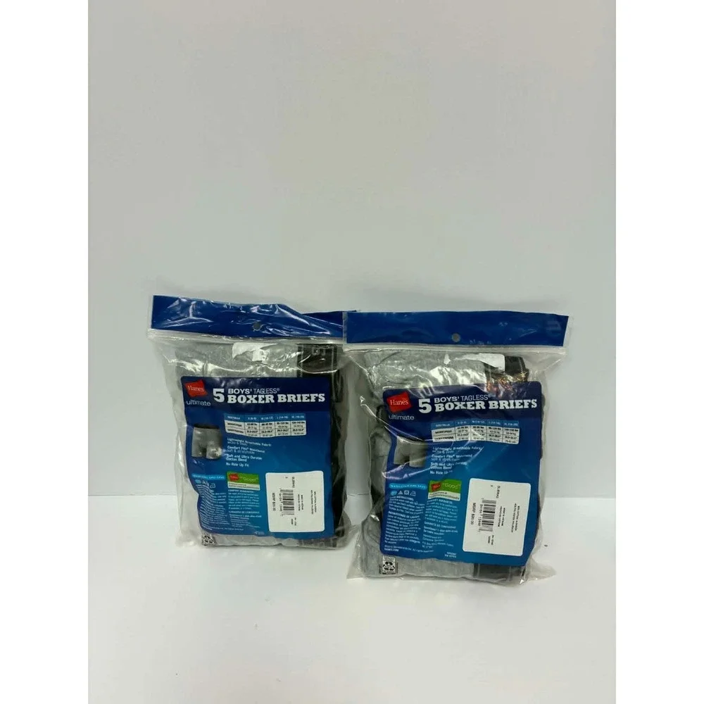 Hanes Boys Boxer Briefs 10 Pack (2x5) Size Small 6-8 Tagless Comfort Flex Lightw